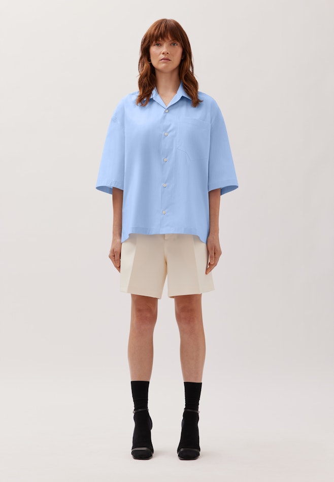 Oversized Fashion shirt Uni in Hellblau | Seidensticker online shop