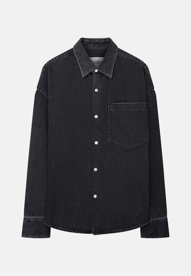 Oversized Fashion shirt Denim in Grey |  Seidensticker Onlineshop