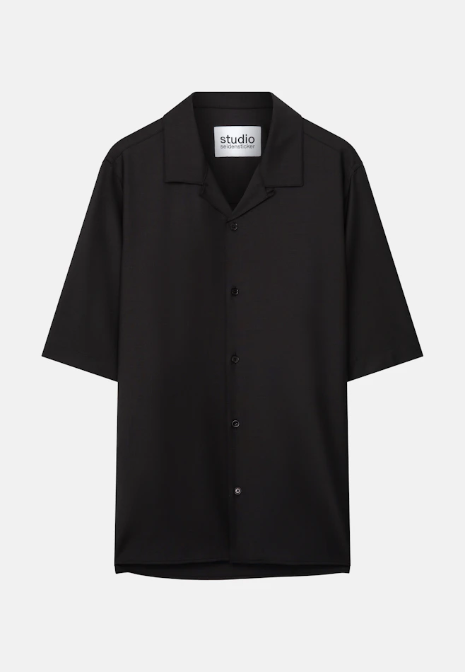 Resort shirt with wool in Schwarz | Seidensticker online shop