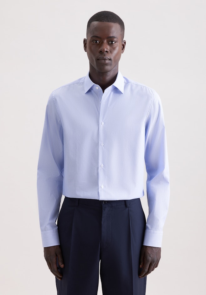 X-Slim Chemise d'affaires Rayures dans Bleu Moyen | Boutique en ligne Seidensticker