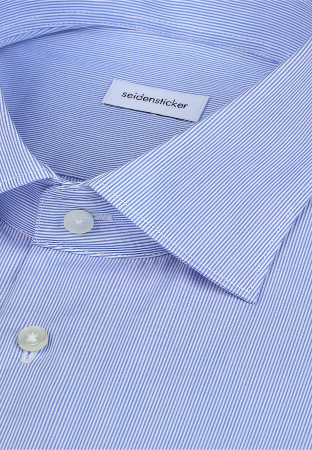 X-Slim Business Hemd Gestreift in Mittelblau |  Seidensticker Onlineshop