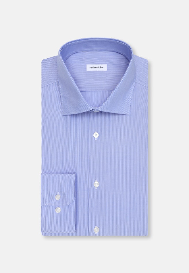 X-Slim Business Hemd Gestreift in Mittelblau | Seidensticker Onlineshop