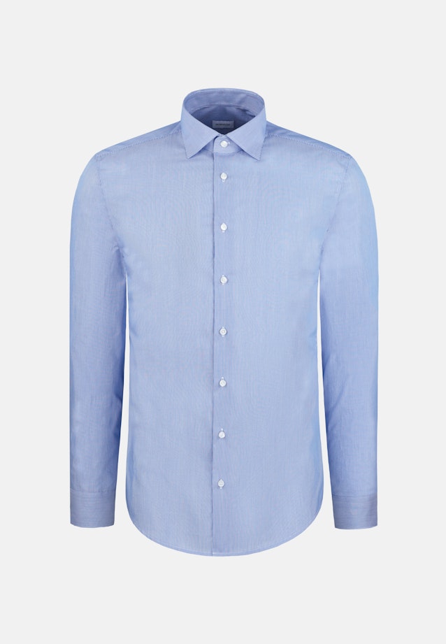 X-Slim Business Hemd Gestreift in Mittelblau |  Seidensticker Onlineshop