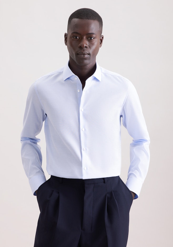X-Slim Chemise d'affaires Structure dans Bleu Moyen | Boutique en ligne Seidensticker