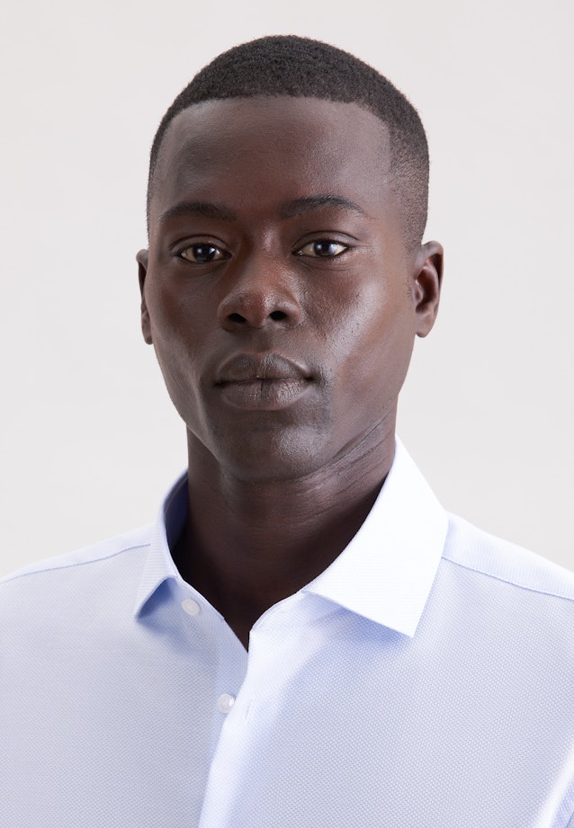 X-Slim Business Hemd Struktur in Mittelblau |  Seidensticker Onlineshop