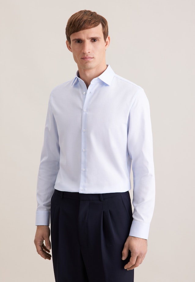 Slim Business shirt Structure in Hellblau |  Seidensticker Onlineshop