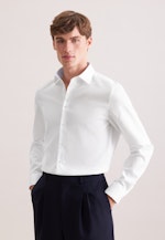 Shaped Business shirt Structure in Weiß |  Seidensticker Onlineshop