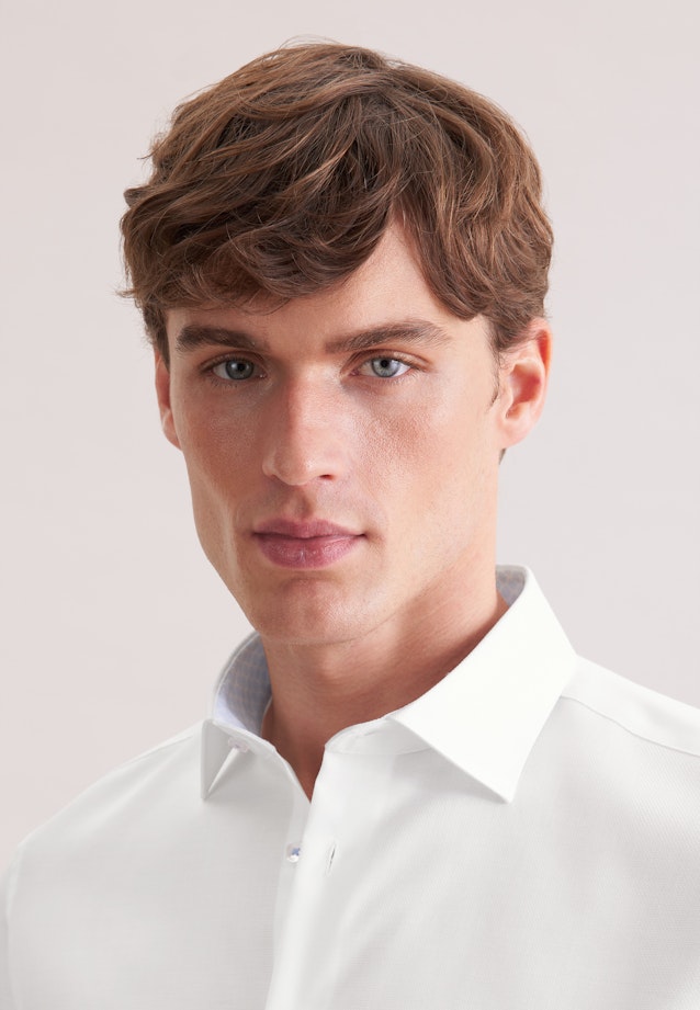 Shaped Business shirt Structure in Weiß |  Seidensticker Onlineshop