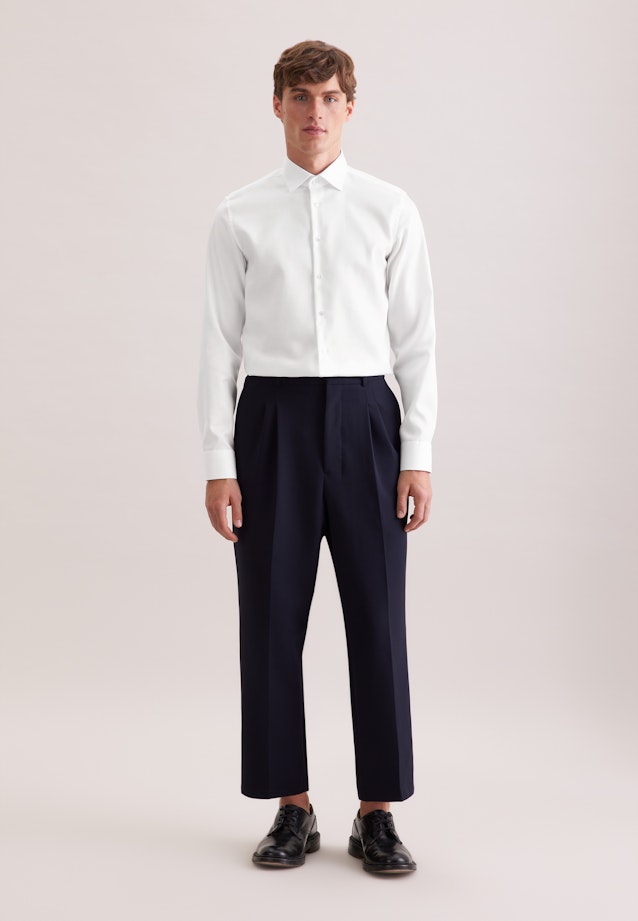 Shaped Business shirt Structure in Weiß |  Seidensticker Onlineshop