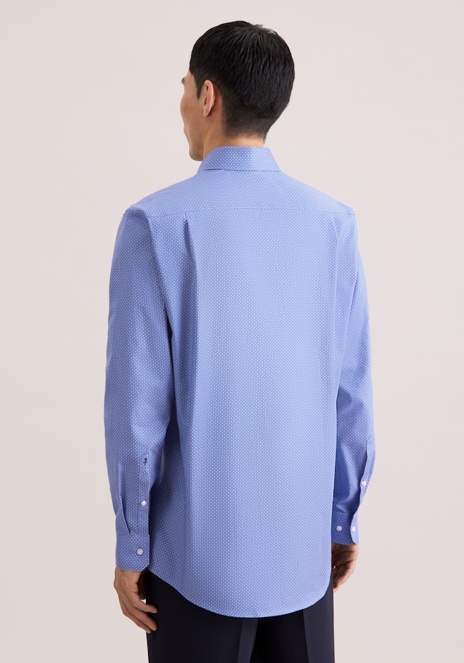 Regular Chemise d'affaires Imprimé dans Bleu Moyen | Boutique en ligne Seidensticker