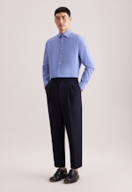 Regular Business shirt Print in Mittelblau |  Seidensticker Onlineshop