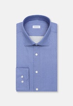 Regular Business shirt Print in Mittelblau |  Seidensticker Onlineshop