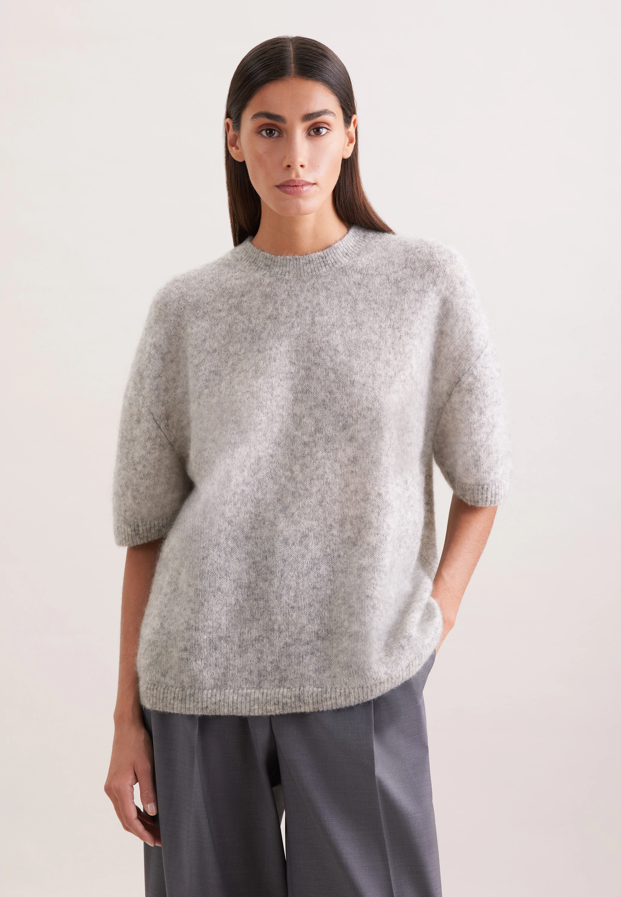 Oversized Pullover aus Mohair Mix