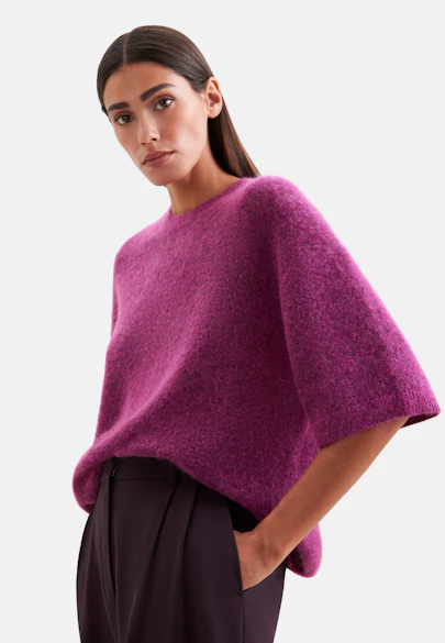Oversized Pullover aus Mohair Mix in Rosa |  Seidensticker Onlineshop