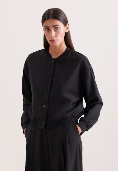 Blouson aus einer Wollmischung in Schwarz |  Seidensticker Onlineshop