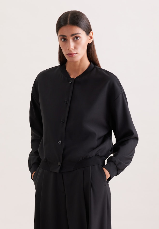 Blouson aus einer Wollmischung in Schwarz | Seidensticker Onlineshop