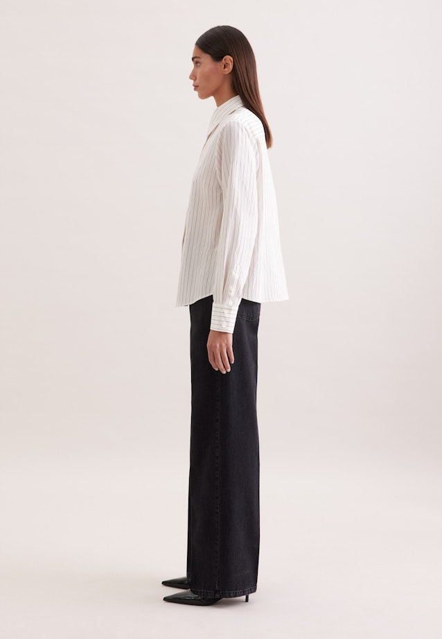 Hemdbluse mit tiefer Passe loose Fit in Grau |  Seidensticker Onlineshop