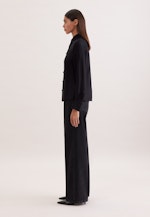 Hemdbluse mit tiefer Passe mit tonalem Streifen in Schwarz |  Seidensticker Onlineshop