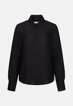 Hemdbluse mit tiefer Passe mit tonalem Streifen in Schwarz |  Seidensticker Onlineshop