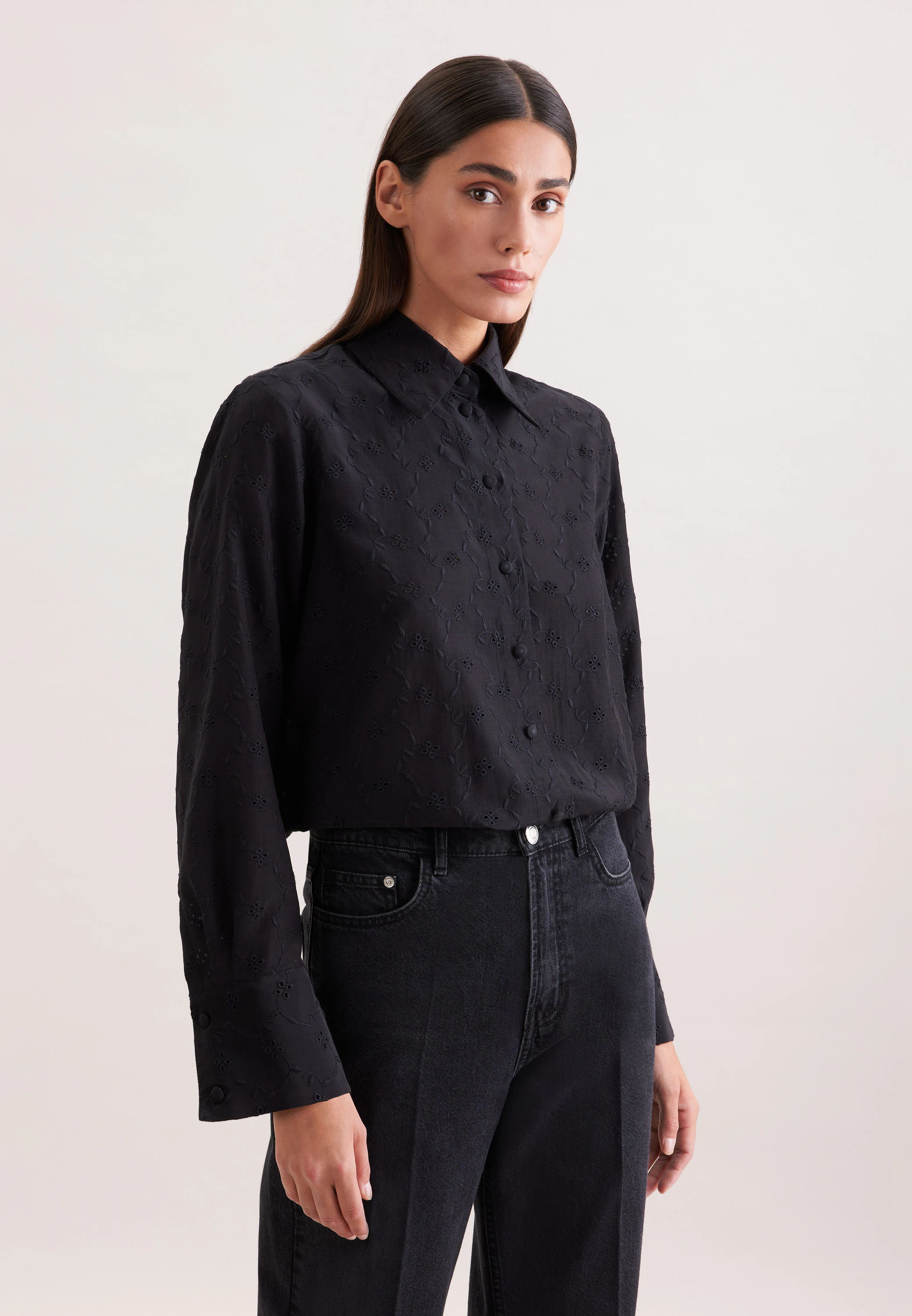 Seidensticker Hemdbluse Stickerei, Kollektion, Größe 34 aus Damen/Blusen/Hemdblusen