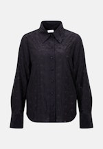 Hemdbluse in A- Linie aus Lochstickerei in Schwarz |  Seidensticker Onlineshop