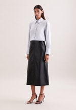 Hemdbluse in A- Linie mit Metallic Effekt in Silver |  Seidensticker Onlineshop