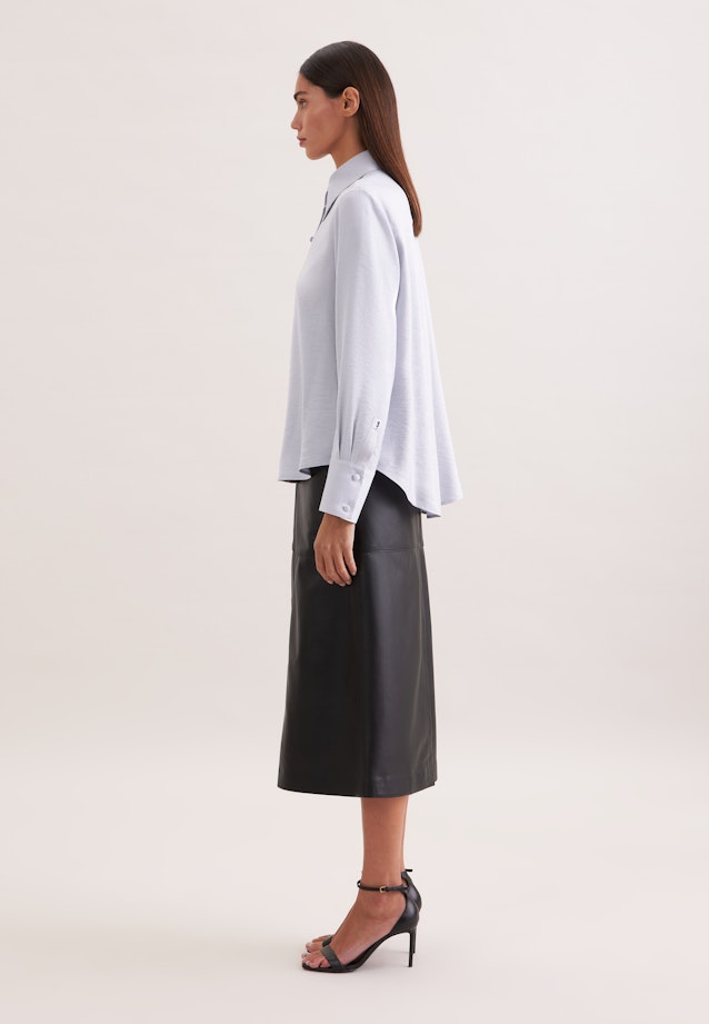 Hemdbluse in A- Linie mit Metallic Effekt in Silver |  Seidensticker Onlineshop