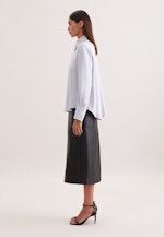 Hemdbluse in A- Linie mit Metallic Effekt in Silver |  Seidensticker Onlineshop