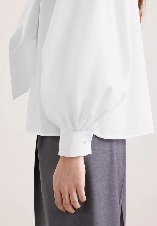 Chemisier à nœud avec pochettes de volume in Blanc |  Seidensticker Onlineshop