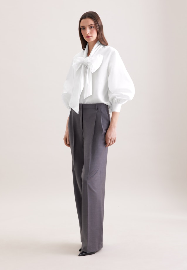 Schluppenbluse mit Volumenärmel in Weiß |  Seidensticker Onlineshop