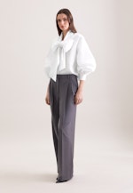 Schluppenbluse mit Volumenärmel in Weiß |  Seidensticker Onlineshop