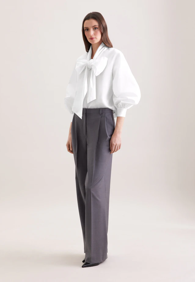 Chemisier à nœud avec pochettes de volume in Blanc |  Seidensticker Onlineshop