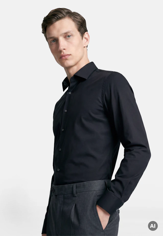X-Slim Chemise Performance Uni in Noir |  Seidensticker Onlineshop