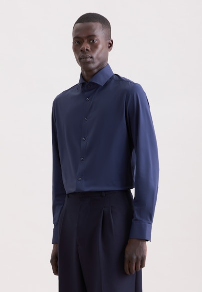 X-Slim Chemise Performance Uni in Bleu Foncé | Seidensticker Onlineshop