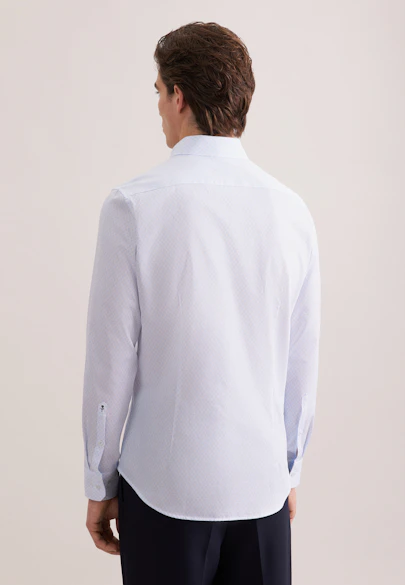 Slim Business Hemd Druck in Hellblau |  Seidensticker Onlineshop