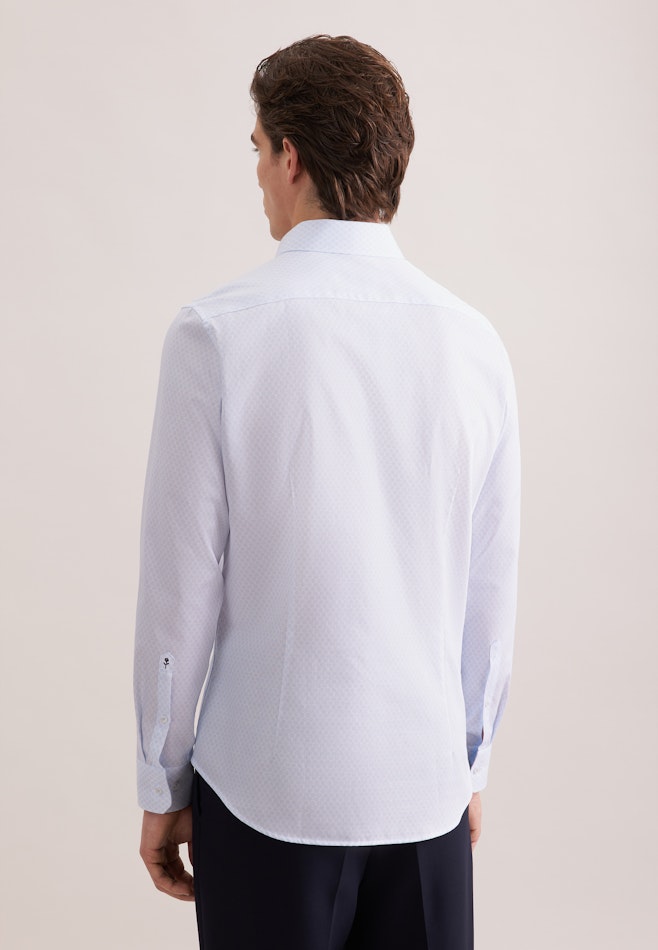 Slim Business Hemd Druck in Hellblau | Seidensticker Onlineshop