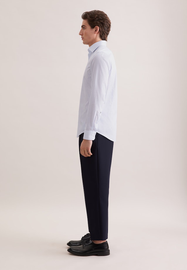 Slim Business shirt Print in Hellblau |  Seidensticker Onlineshop