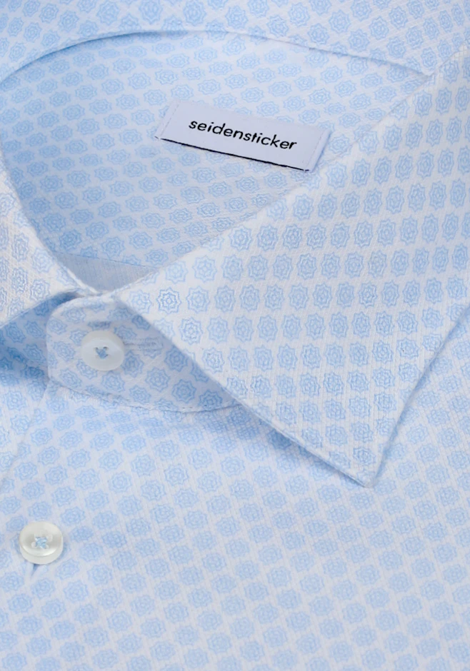 Slim Business Hemd Druck in Hellblau | Seidensticker Onlineshop