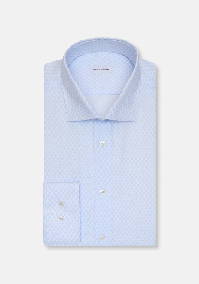 Slim Business Hemd Druck in Hellblau | Seidensticker Onlineshop