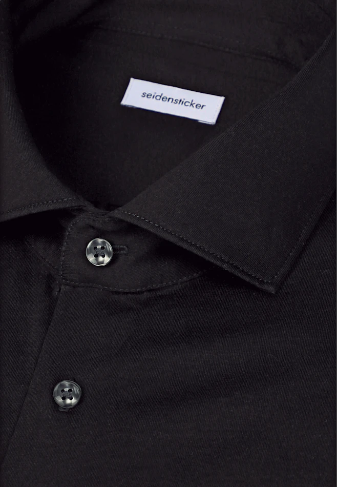 Regular Jersey shirt Uni in Schwarz | Seidensticker online shop