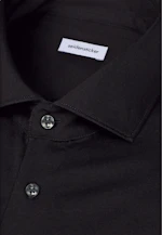 Regular Jerseyhemd Uni in Schwarz |  Seidensticker Onlineshop