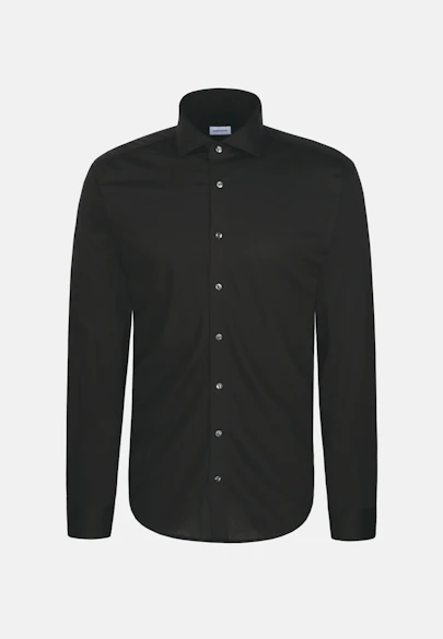 Regular Jersey shirt Uni in Schwarz |  Seidensticker Onlineshop