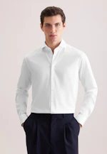 Regular Jersey shirt Uni in Weiß |  Seidensticker Onlineshop