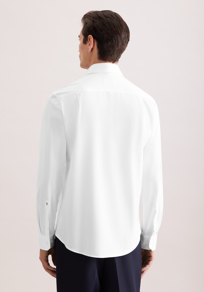 Regular Jerseyhemd Uni in Weiß | Seidensticker Onlineshop
