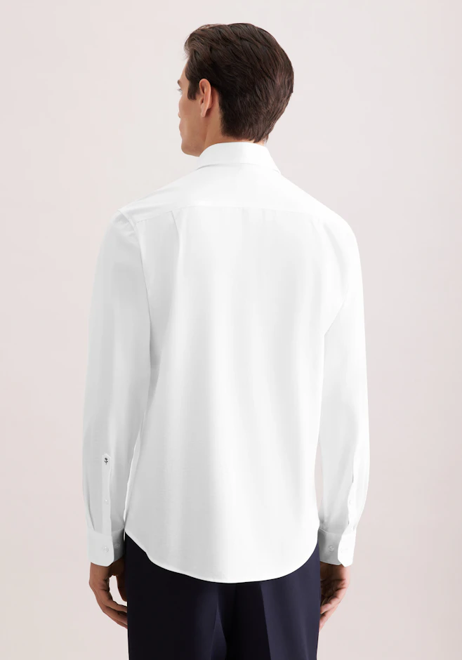 Regular Jerseyhemd Uni in Weiß | Seidensticker Onlineshop