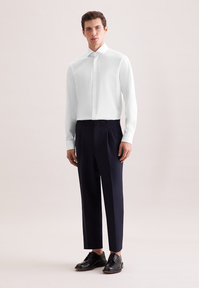 Regular Jerseyhemd Uni in Weiß |  Seidensticker Onlineshop