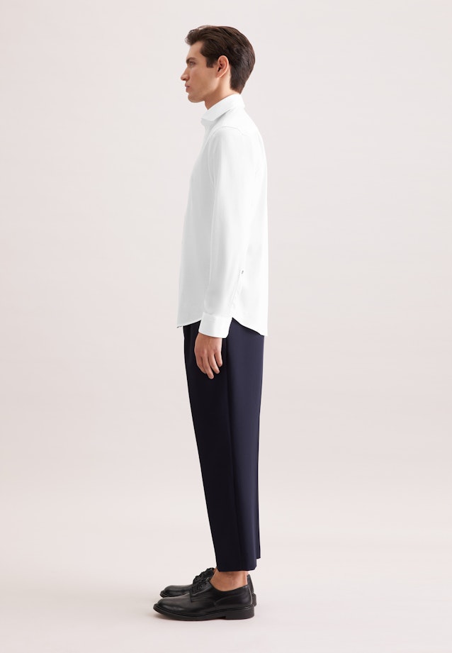 Regular Jerseyhemd Uni in Weiß |  Seidensticker Onlineshop