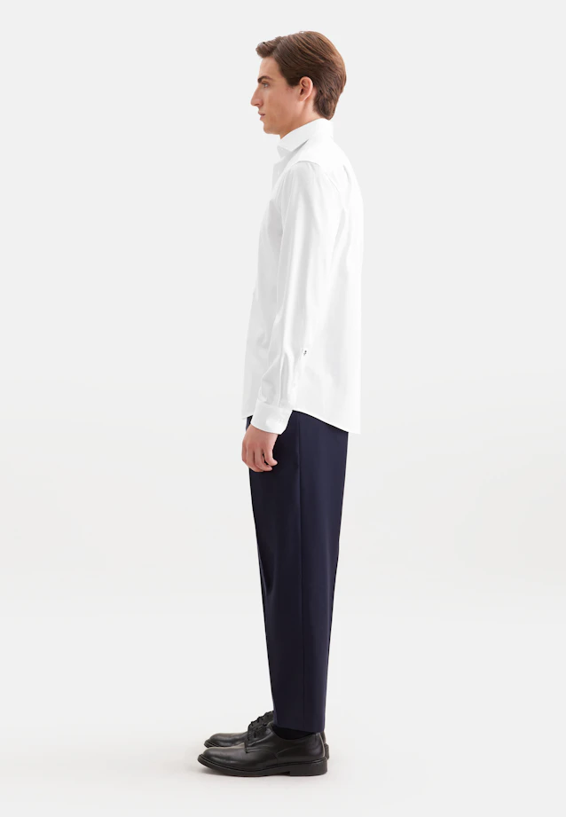 Regular Jersey shirt Uni in Weiß |  Seidensticker Onlineshop