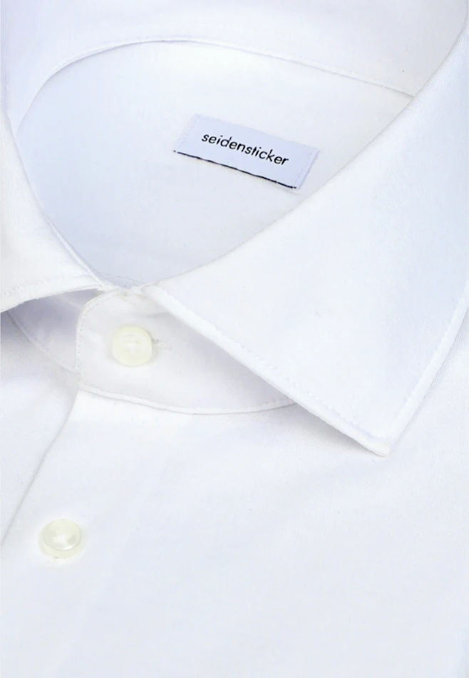 Regular Chemise en jersey Uni dans Blanc | Boutique en ligne Seidensticker