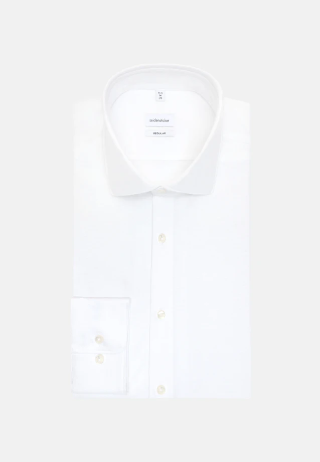 Regular Jerseyhemd Uni in Weiß |  Seidensticker Onlineshop